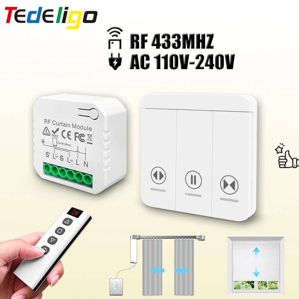 Ir Remote Module - 433 MHz RF 커튼 스위치 모듈