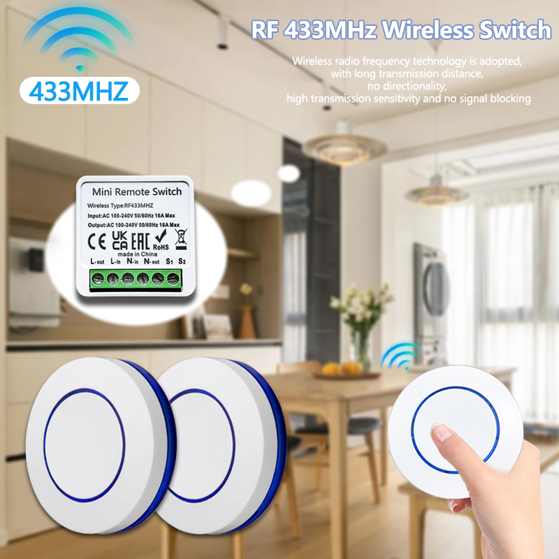 Ir Remote Module - 433HMz 무선 조명 스위치 10A 릴레이