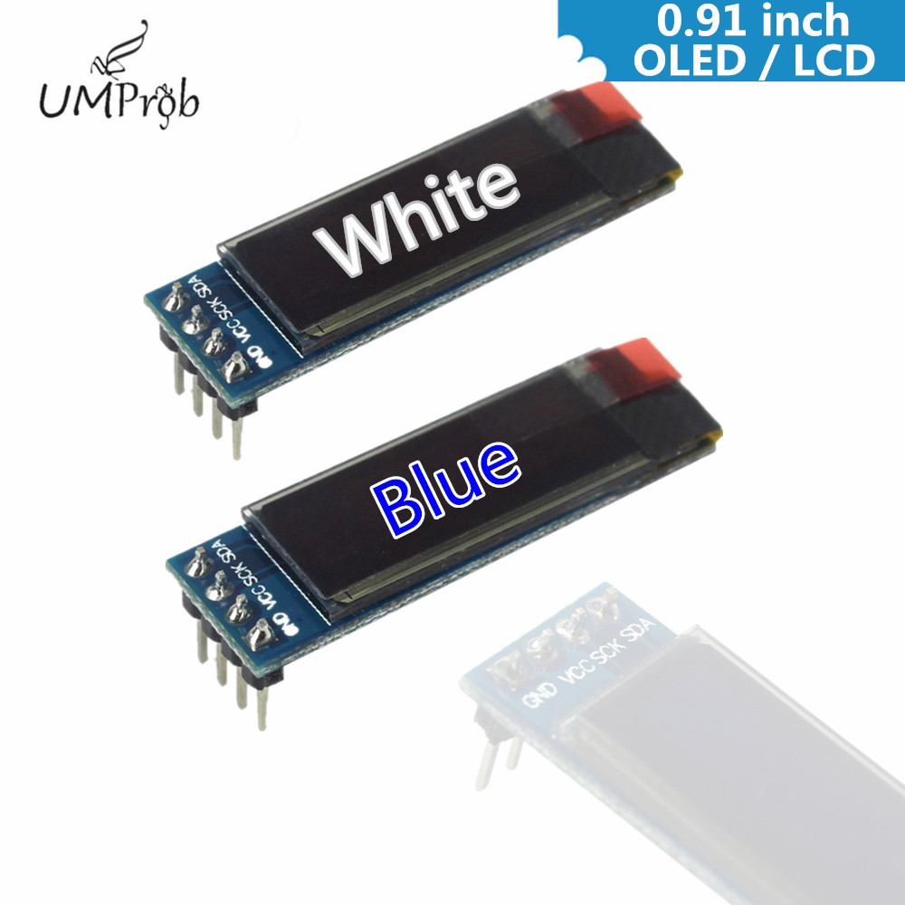 0.91인치 128x32 IIC I2C 화이트/블루 O - Ssd1306 리뷰 및 가격