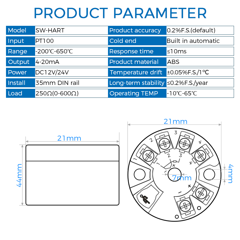 지능형 통합 온도 송신기 모듈 PT100 열 저항성 S - Thermocouple Module K Type 리뷰 및 가격