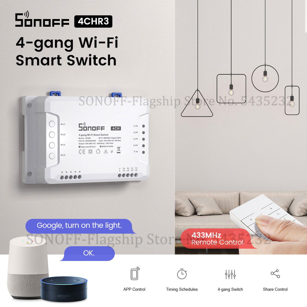 Itead SONOFF 4CH R3 Wifi 무선 원격 - Relay Module 1 Channel 리뷰 및 가격