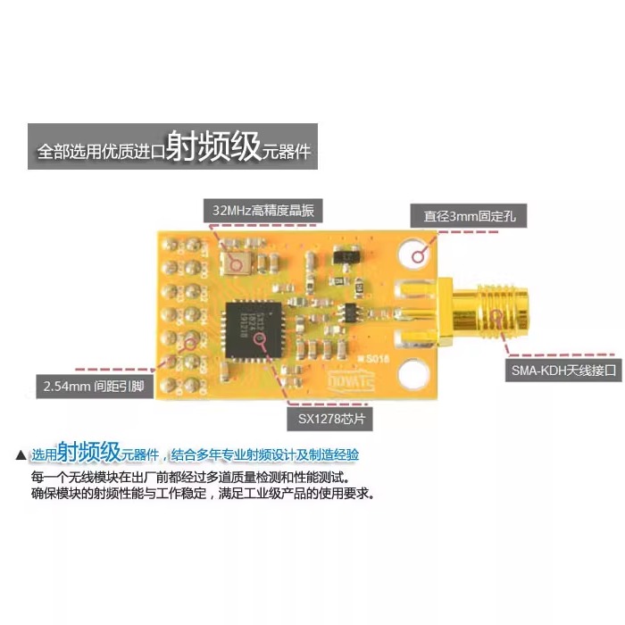 SX1278 무선 모듈 433MHz LORA 확산 스펙 - Lora Sx1278 리뷰 및 가격