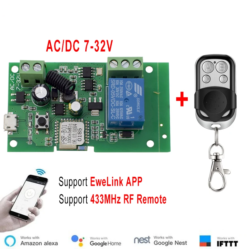 Ewelink AC/DC 5V 7V-32V EWelin - Relay Module 1 Channel 리뷰 및 가격