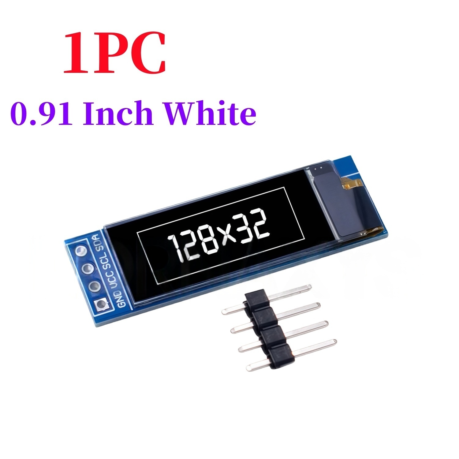 0.91 인치 128x32 IIC I2C 화이트/블루  - Ssd1306 리뷰 및 가격