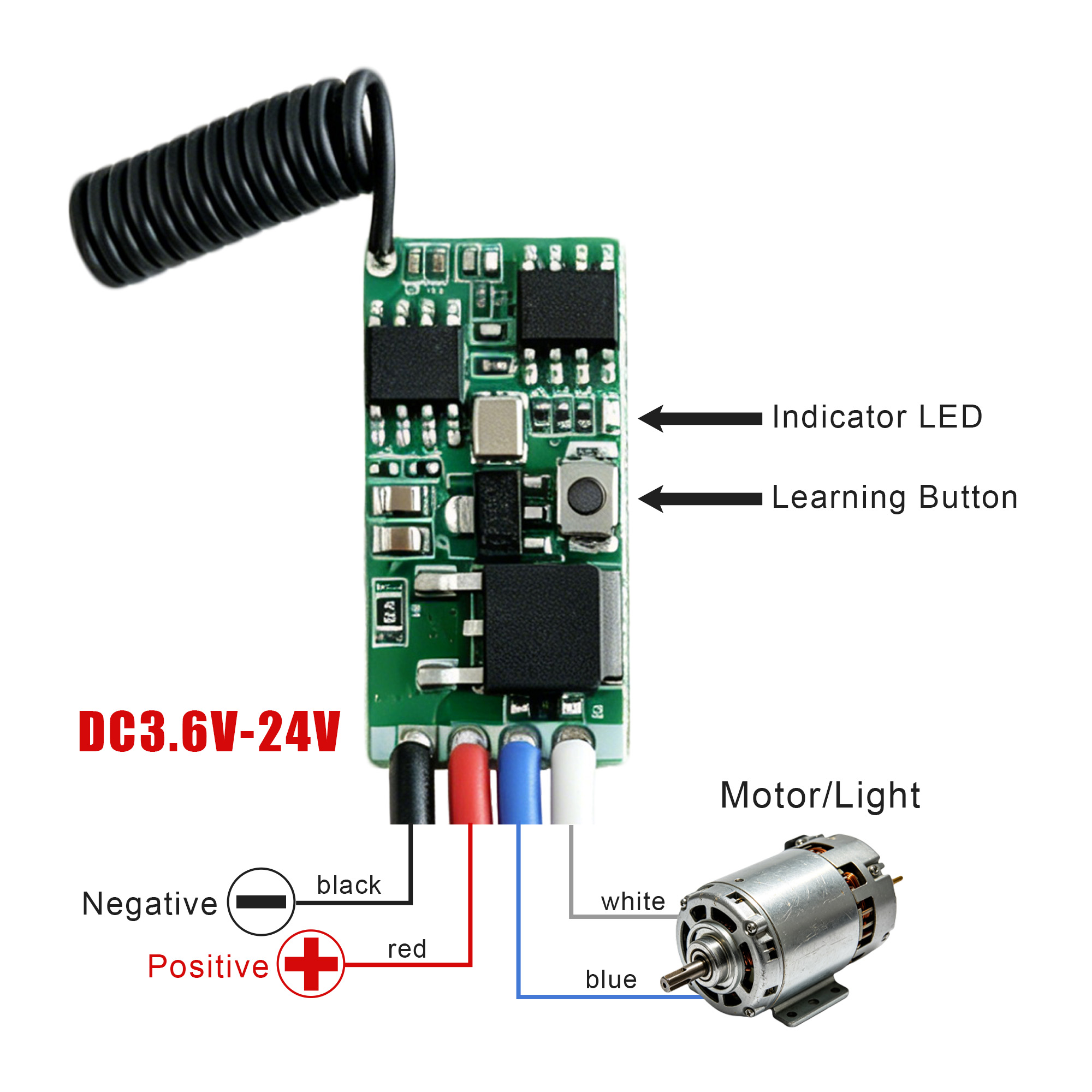LED 조명 모터용 DC 3.7V-24V 433MHz  - Ir Remote Module 리뷰 및 가격