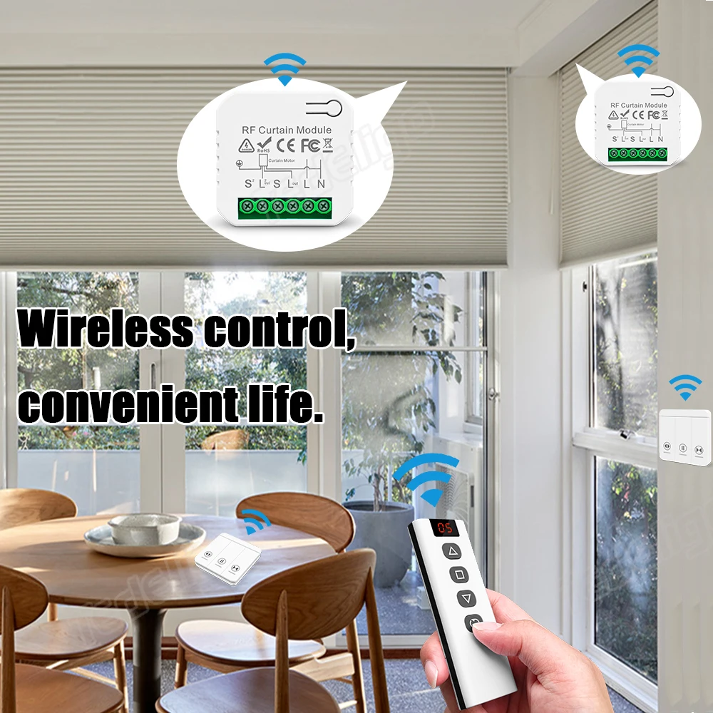 433 MHz RF 커튼 스위치 모듈 전동 롤러 셔터  - Ir Remote Module 리뷰 및 가격