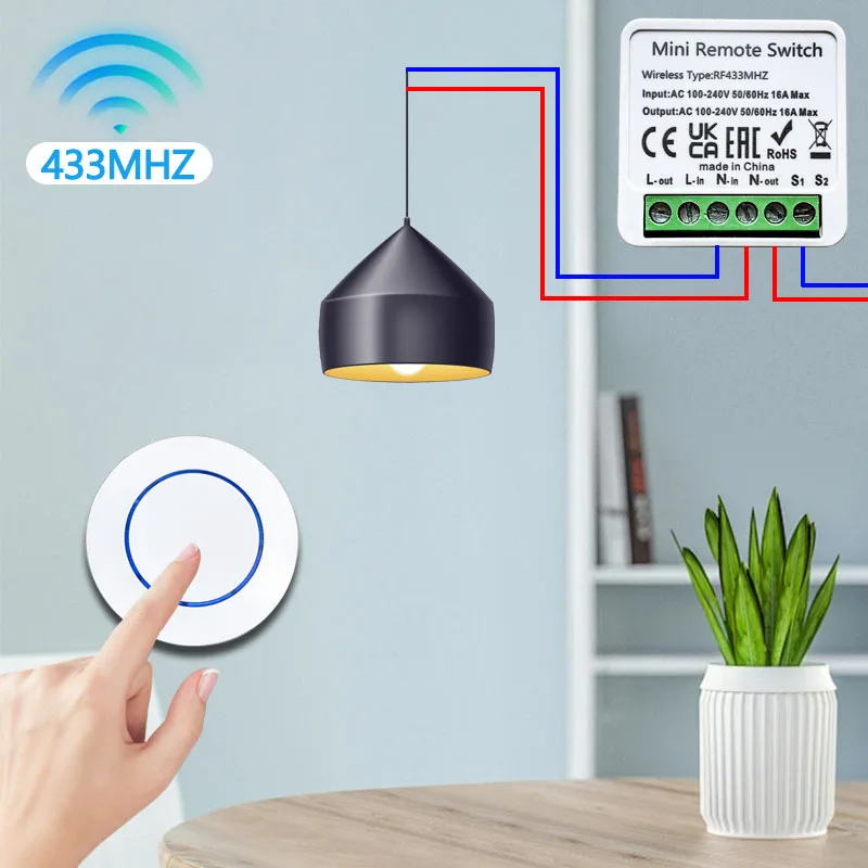 433HMz 무선 조명 스위치 10A 릴레이 수신기 R - Ir Remote Module 리뷰 및 가격
