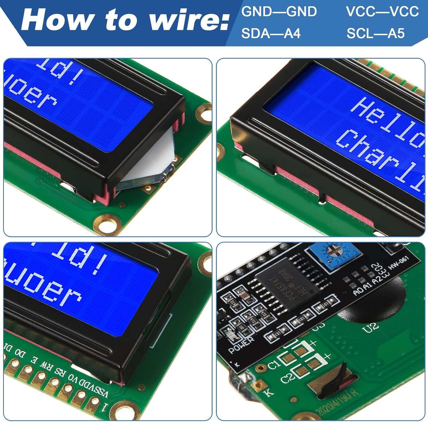 1세트 1602 LCD 20*4 블루 스크린 I2C I - Lcd 1602 리뷰 및 가격